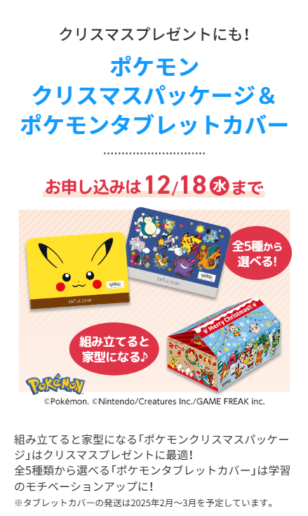 ポケモン クリスマスパッケージ＆ポケモンタブレットカバー_20241218