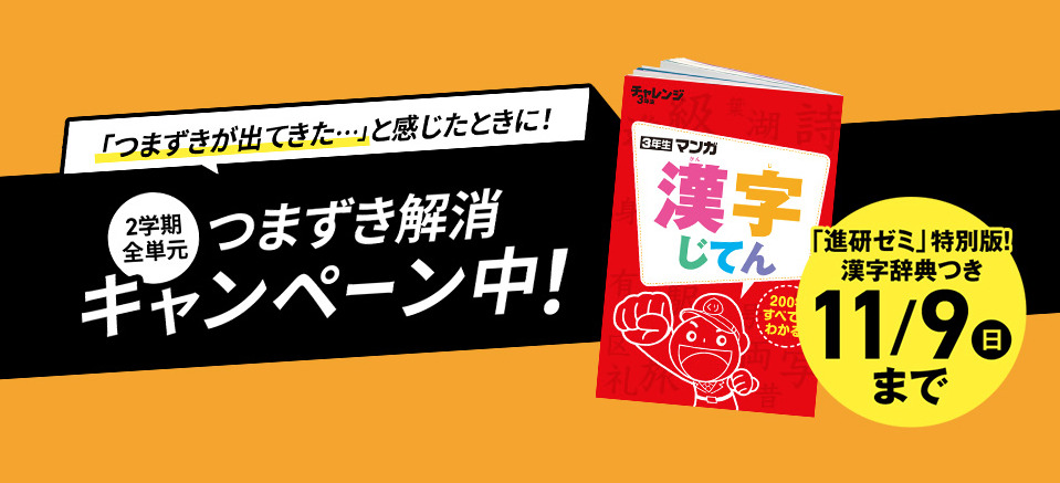 つまずき解消キャンペーン実施中_進研ゼミ小学講座